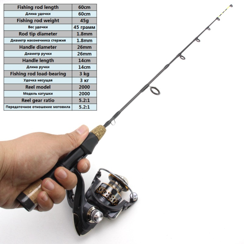 60cm 2 Tips Rod Reel Combos Wi - Ice Fishing Reel recensie en prijs