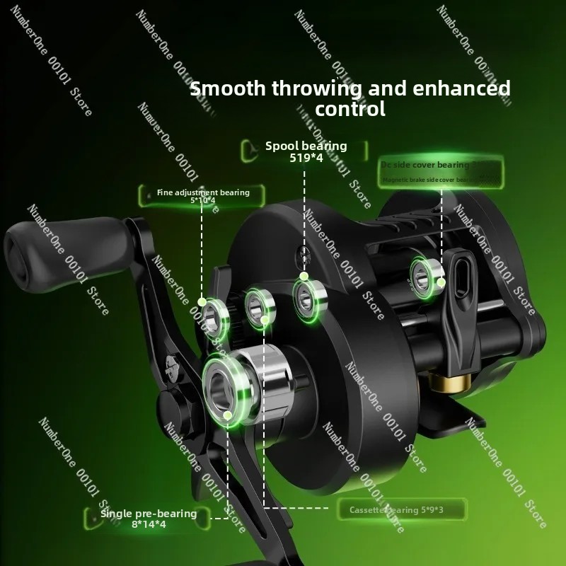 Electronic Magnetic Brake Fish - Baitcasting Reel recensie en prijs