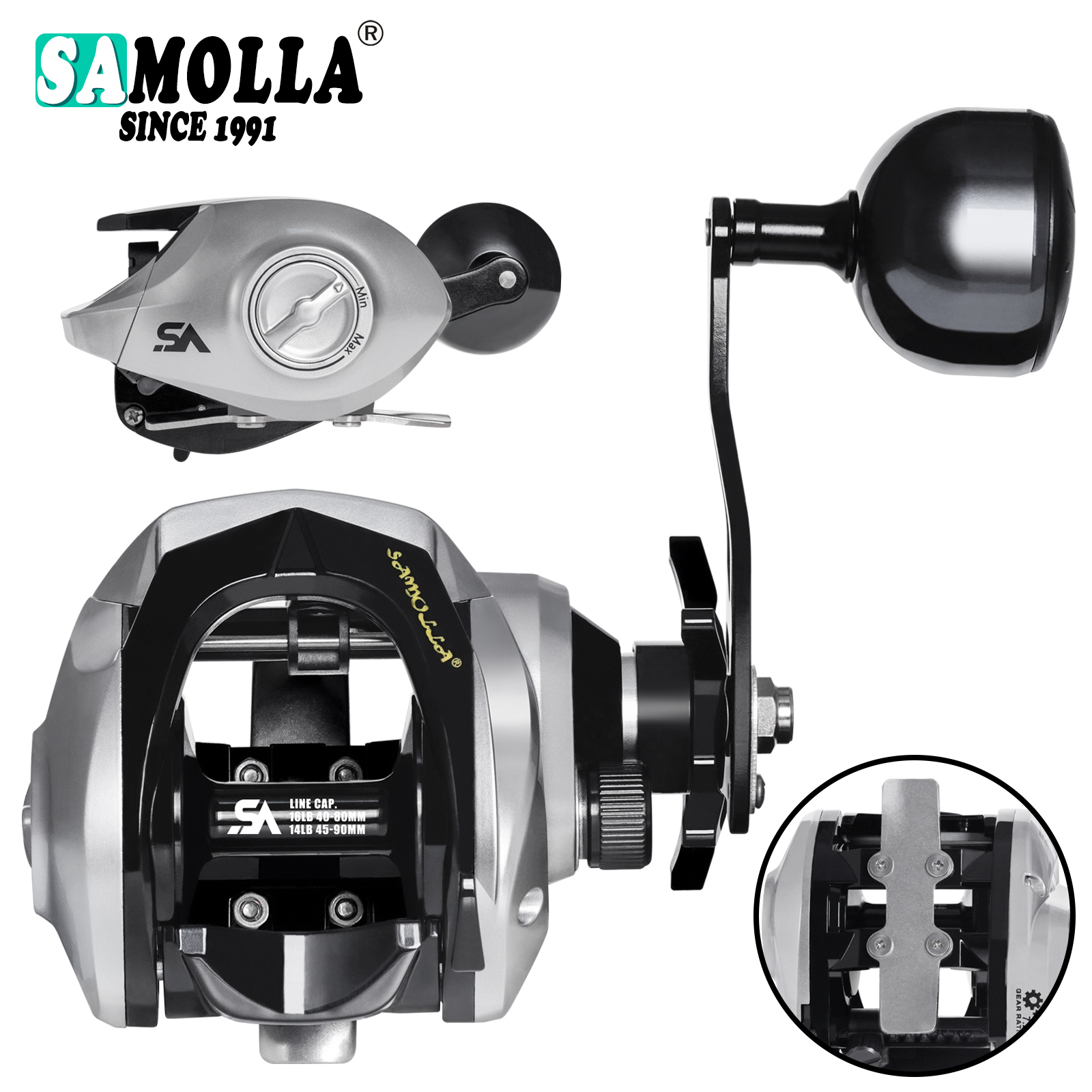 SAMOLLA Large New Baitcasting  - Trolling Reel recensie en prijs